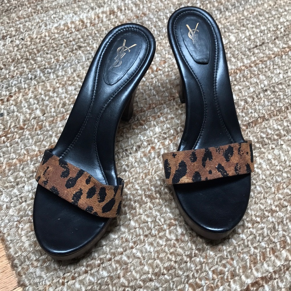 Vintage YSL Leopard Sandals